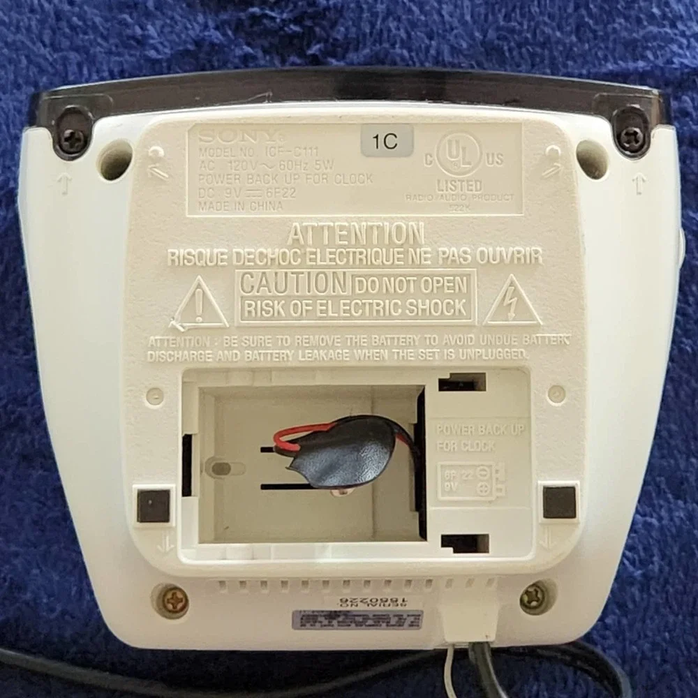 Sony Dream‎ Machine White Digital Alarm Clock ICF-C111